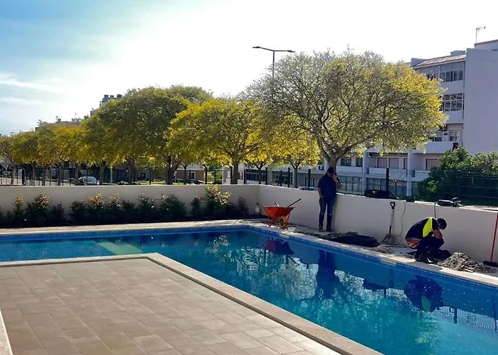 Litoralblue Private Garage&terrace Pool View Flat Прайя-да-Роча